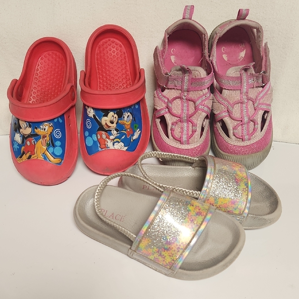 Disney Kids Red and Pink Shoes Set